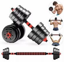 Load image into Gallery viewer, 30kg Adjustable Dumbbell and Barbell Set
